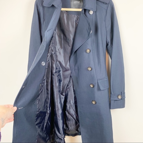 JACQUI-E Black Label Ashley Navy Trench - Picture 6 of 11